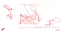 RETROVISEUR pour Honda CLICK 125 I Idling Stop Casted Wheels de 2018