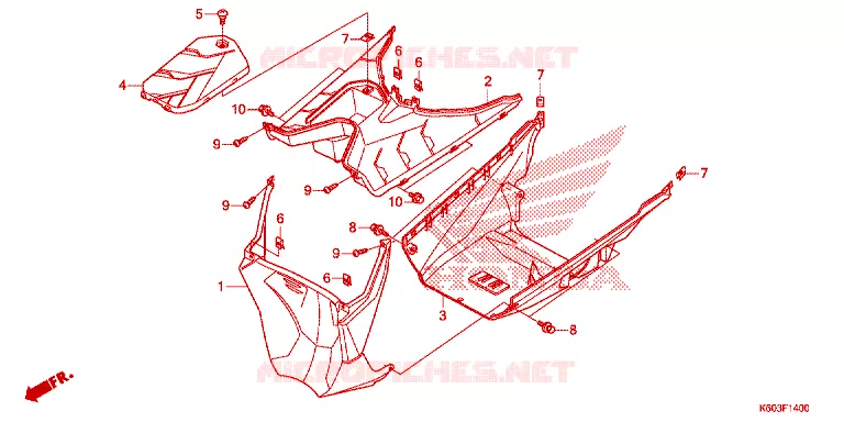 MARCHE PIEDS Honda SCOOTER 125 CLICK 2018  ACB125CBTH_TH