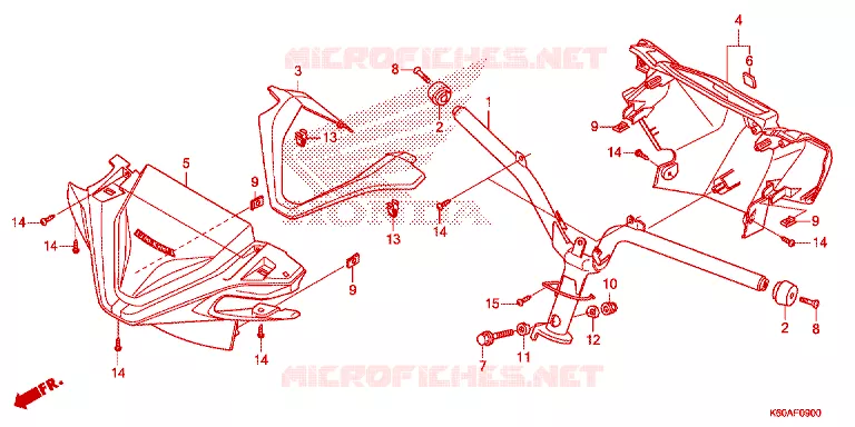 GUIDON - CARENAGE Honda SCOOTER 125 CLICK 2020  ACB125CBTL_TH