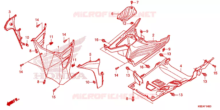 MARCHE PIEDS Honda SCOOTER 125 CLICK 2021  ACB125CBTM