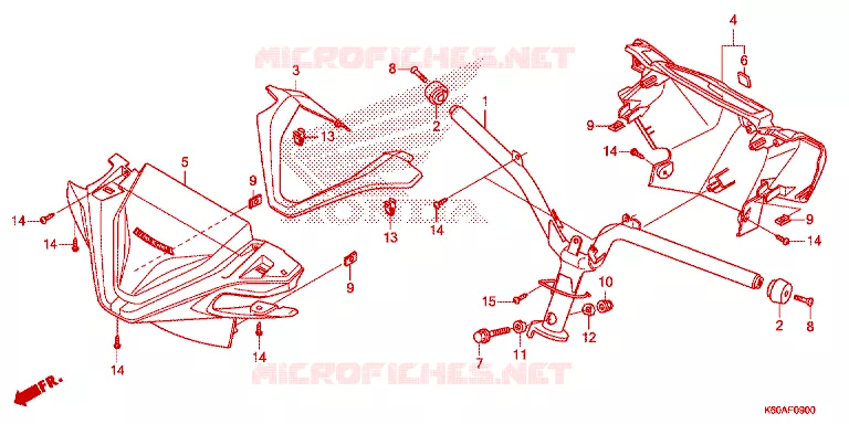 GUIDON - CARENAGE Honda SCOOTER 125 CLICK 2023  ACB125CBTP