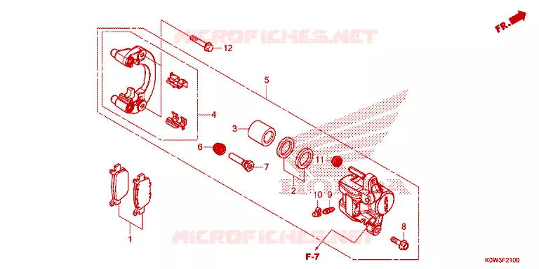ETRIER DE FREIN ARRIERE Honda SCOOTER 150 ADV 2020  ADV150AL