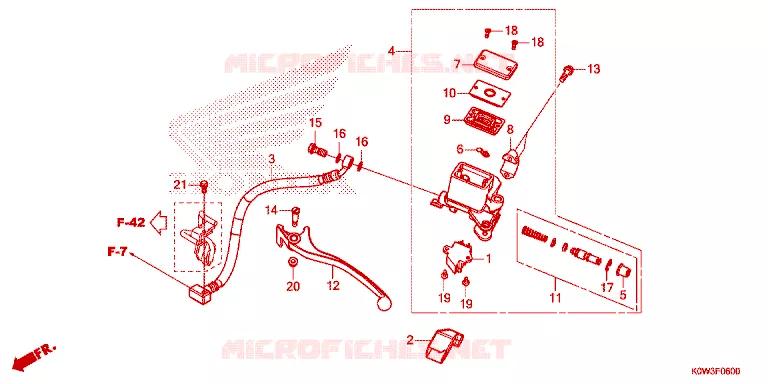 MAITRE CYLINDRE DE FREIN ARRIERE Honda SCOOTER 150 ADV 2020  ADV150AL