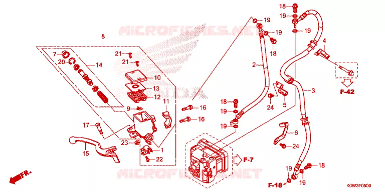 MAITRE CYLINDRE DE FREIN AVANT Honda SCOOTER 150 ADV 2020  ADV150AL