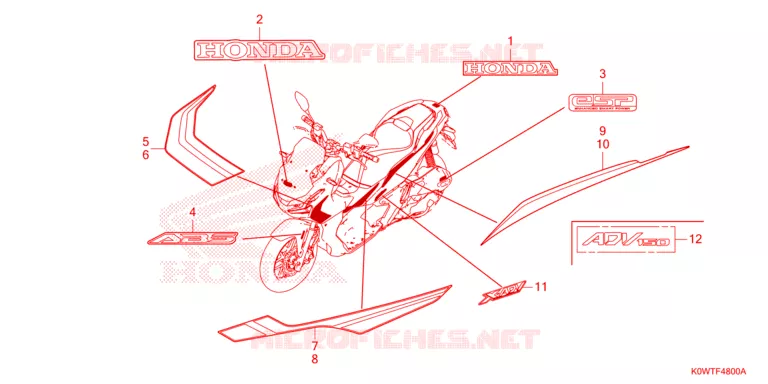 AUTOCOLLANTS Honda SCOOTER 150 ADV 2021  ADV150AM
