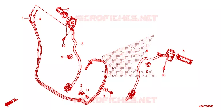 COMMODOS - POIGNEES - CABLES Honda SCOOTER 150 ADV 2023  ADV150AM