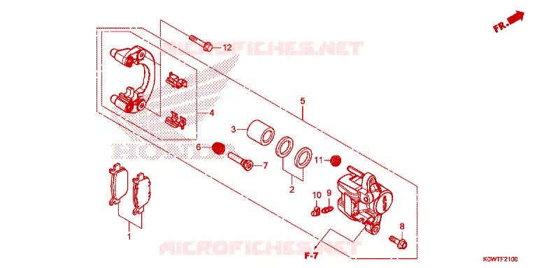 ETRIER DE FREIN ARRIERE Honda SCOOTER 150 ADV 2021  ADV150AM
