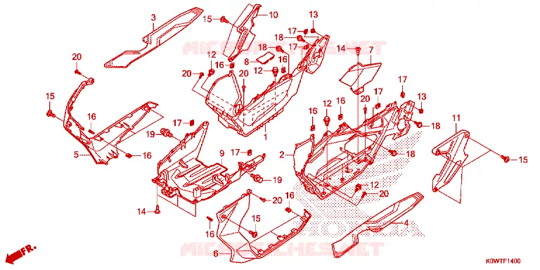 MARCHE PIEDS Honda SCOOTER 150 ADV 2021  ADV150AM
