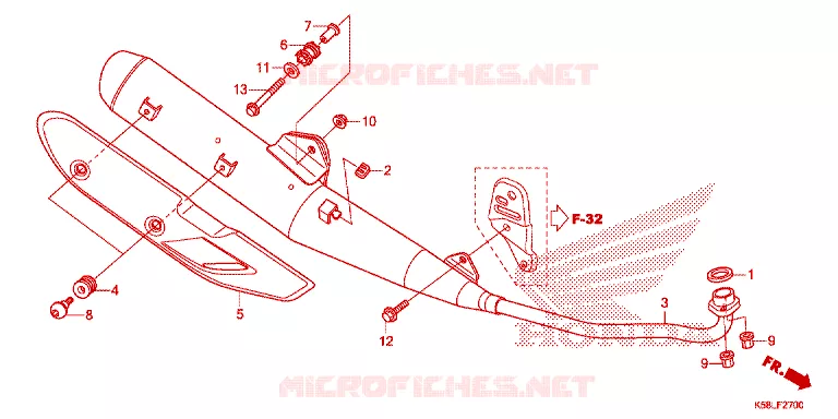 SILENCIEUX D'ECHAPPEMENT Honda MOTO 110 WAVE 2020  AFS110KDFL
