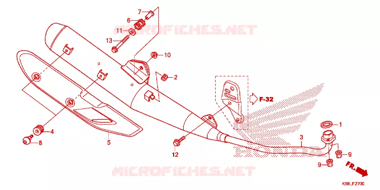SILENCIEUX D'ECHAPPEMENT Honda MOTO 110 WAVE 2020  AFS110KDFL