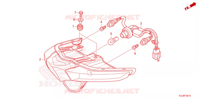 FEUX ARRIERE Honda MOTO 110 WAVE 2021  AFS110KDFM