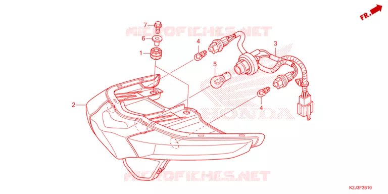 FEUX ARRIERE Honda MOTO 110 WAVE 2021  AFS110KDFM
