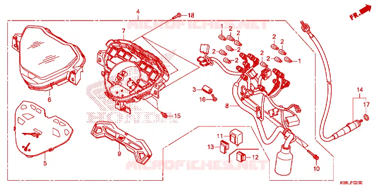 COMPTEUR Honda MOTO 110 WAVE 2020  AFS110KSFL