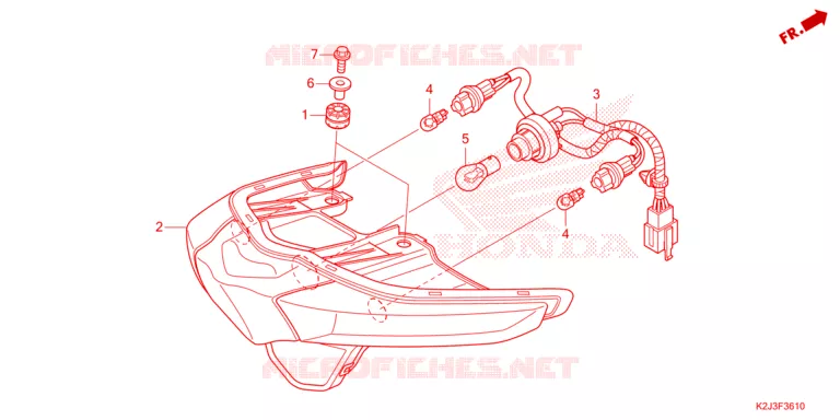 FEUX ARRIERE Honda MOTO 110 WAVE 2021  AFS110KSFM