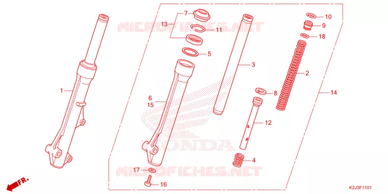 FOURCHE Honda MOTO 110 WAVE 2021  AFS110KSFM