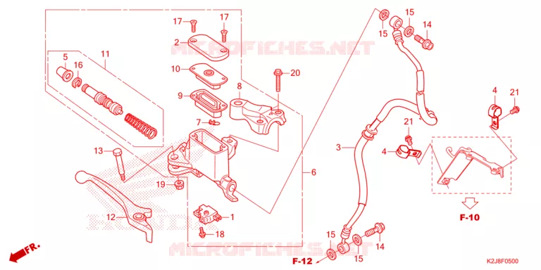 MAITRE CYLINDRE DE FREIN AVANT Honda MOTO 110 WAVE 2021  AFS110MCFM
