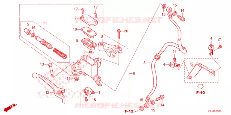 MAITRE CYLINDRE DE FREIN AVANT Honda MOTO 110 WAVE 2022  AFS110MCFN