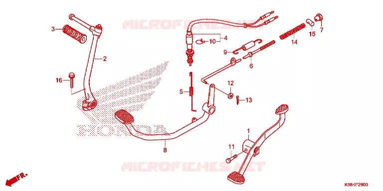 PEDALE - KICK Honda MOTO 110 WAVE 2019  AFS110MSFK