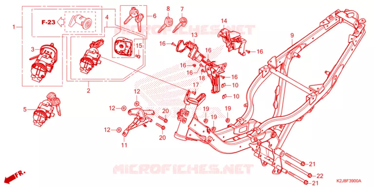 CADRE Honda MOTO 110 WAVE 2021  AFS110MSFM