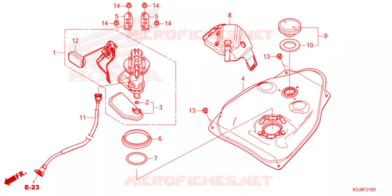 RESERVOIR A CARBURANT Honda MOTO 110 WAVE 2021  AFS110MSFM