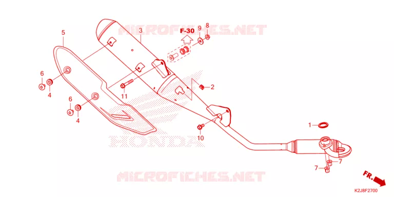 SILENCIEUX D'ECHAPPEMENT Honda MOTO 110 WAVE 2021  AFS110MSFM