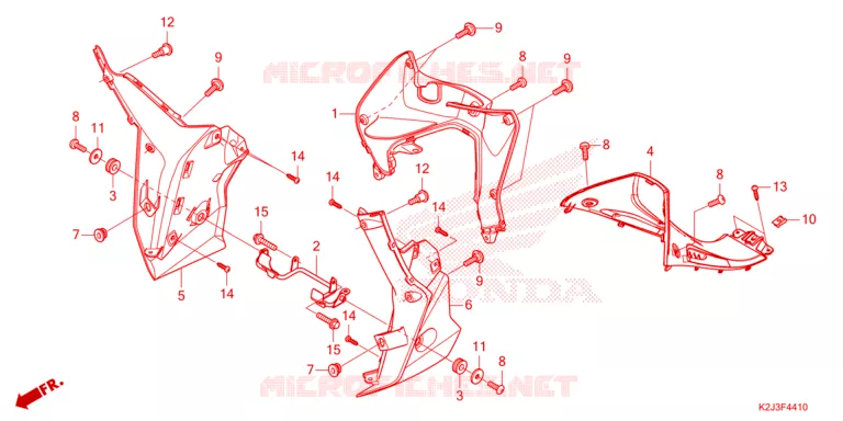 CARENAGE Honda MOTO 110 WAVE 2021  AFS110MSFM
