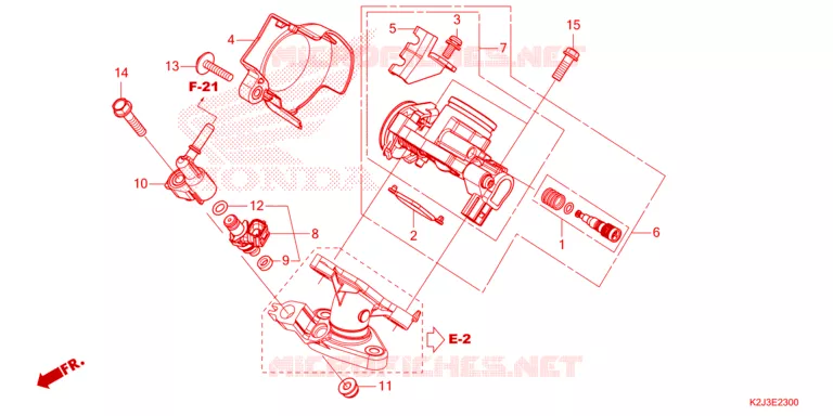 CORPS DE PAPILLON Honda MOTO 110 WAVE 2021  AFS110MSFM