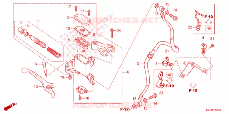 MAITRE CYLINDRE DE FREIN AVANT Honda MOTO 110 WAVE 2021  AFS110MSFM