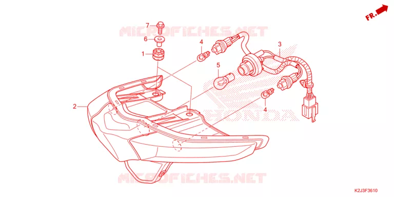 FEUX ARRIERE Honda MOTO 110 WAVE 2022  AFS110MSFN
