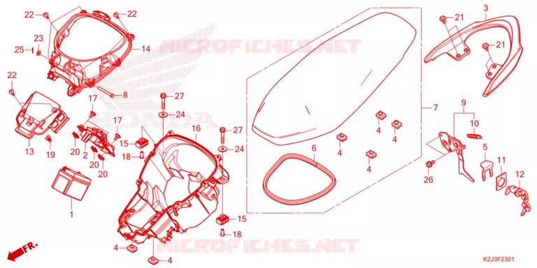 SELLE Honda MOTO 110 WAVE 2024  AFS110MSFR