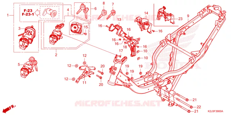 CADRE Honda MOTO 110 WAVE 2024  AFS110MSFR