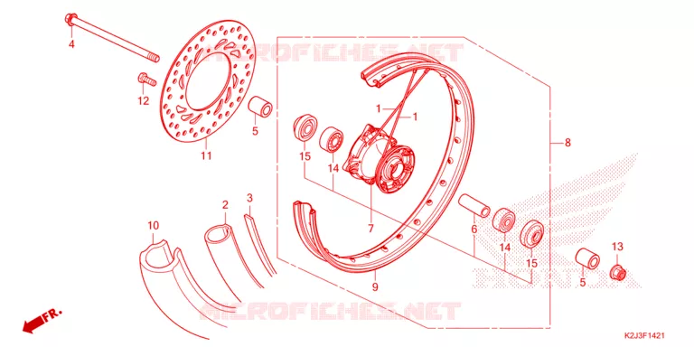 ROUE AVANT Honda MOTO 110 WAVE 2024  AFS110MSFR