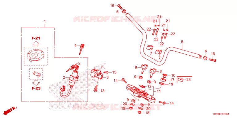 GUIDON Honda MOTO 125 GROM 2021  MSX125AM