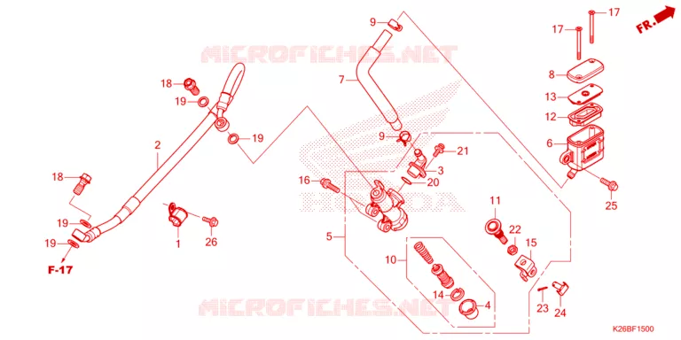 MAITRE CYLINDRE DE FREIN ARRIERE Honda MOTO 125 GROM 2021  MSX125AM_TH