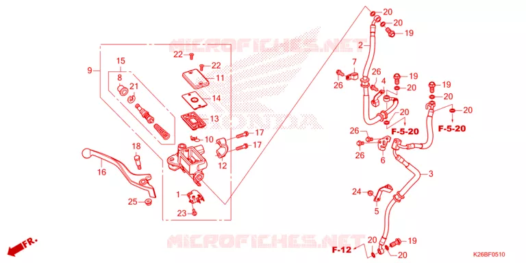 MAITRE CYLINDRE DE FREIN AVANT Honda MOTO 125 GROM 2021  MSX125AM_TH