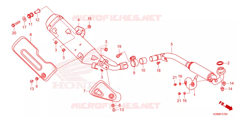 SILENCIEUX D'ECHAPPEMENT Honda MOTO 125 GROM 2022  MSX125M_TH