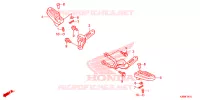 Repose pied passager pour Honda PCX 150 de 2014