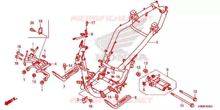 CADRE Honda SCOOTER 150 PCX 2015  WW150F_TH