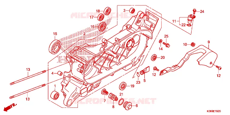 Carter moteur gauche Honda SCOOTER 150 PCX 2017  WW150H_TH