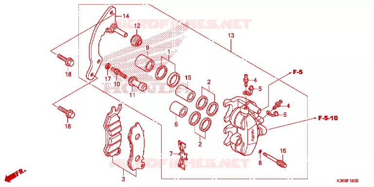 ETRIER DE FREIN AVANT Honda SCOOTER 150 PCX 2017  WW150H_TH