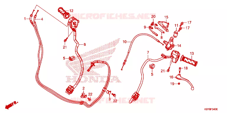 COMMODO - LEVIER - CABLE Honda SCOOTER 150 PCX 2018  WW150J
