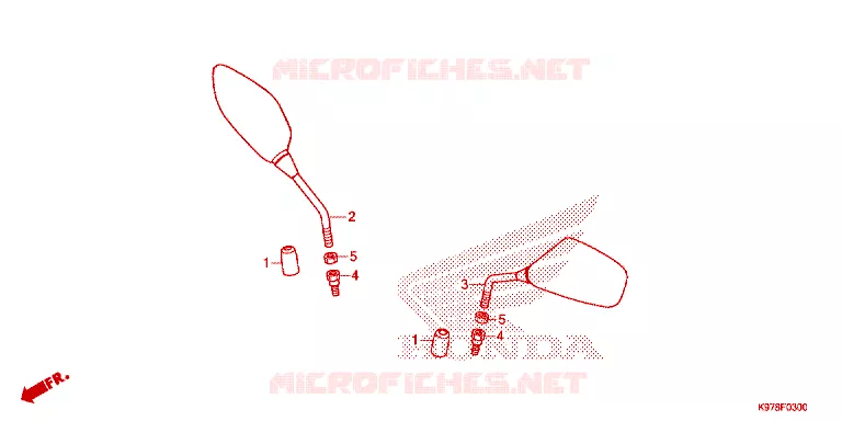 RETROVISEUR Honda SCOOTER 150 PCX 2018  WW150J