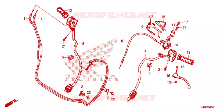 COMMODO - LEVIER - CABLE Honda SCOOTER 150 PCX 2019  WW150K