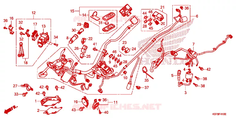 WIRE HARNESS/FOB KEY Honda SCOOTER 150 PCX 2019  WW150K