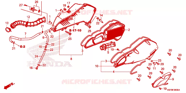 FILTRE A AIR Honda SCOOTER 150 PCX 2020  WW150L