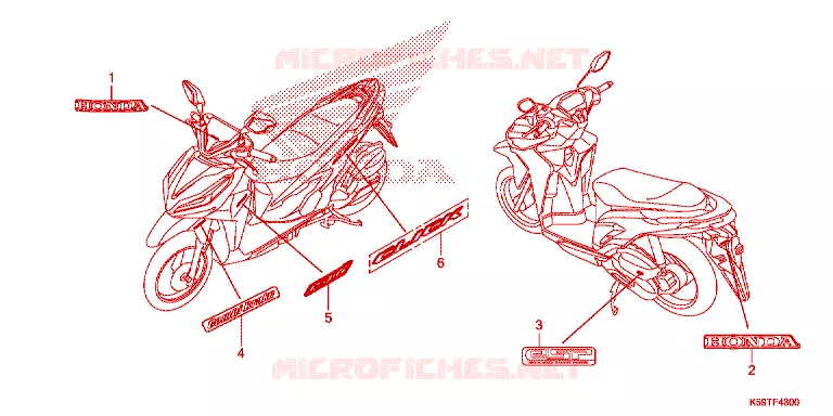 AUTOCOLLANTS Honda SCOOTER 150 CLICK 2020  ACB150CBTL_TH