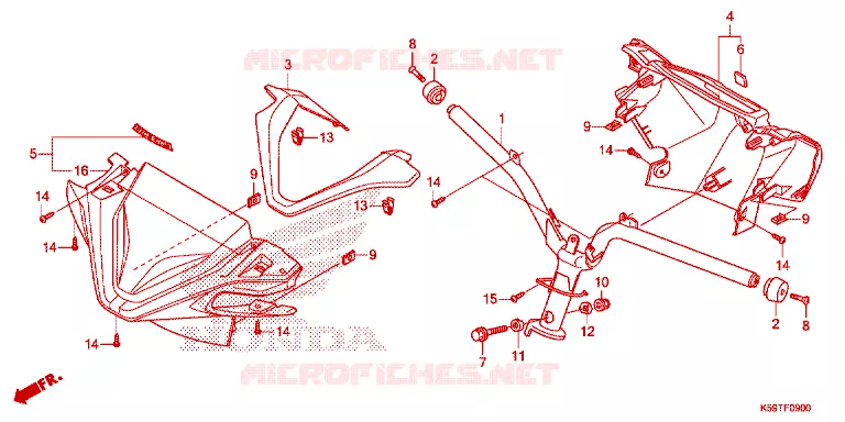 GUIDON - CARENAGE Honda SCOOTER 150 CLICK 2019  ACB150CBTL_TH