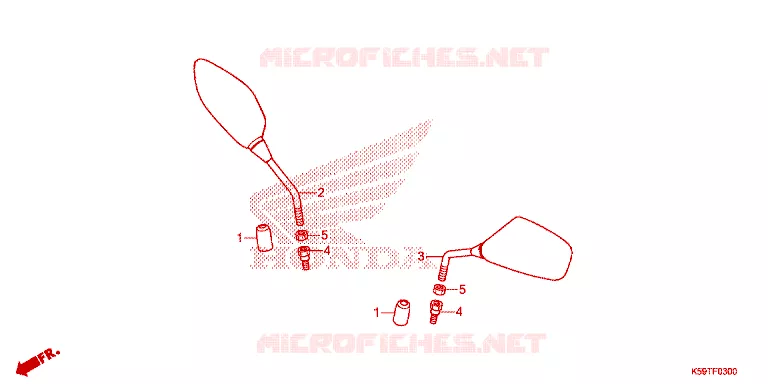 RETROVISEUR Honda SCOOTER 150 CLICK 2019  ACB150CBTL_TH