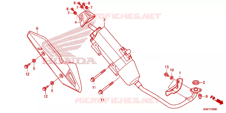 SILENCIEUX D'ECHAPPEMENT Honda SCOOTER 150 CLICK 2020  ACB150CBTL_TH