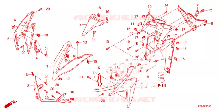 CARENAGE AVANT Honda MOTO 150 CLICK 2021  ACB150CBTM_TH